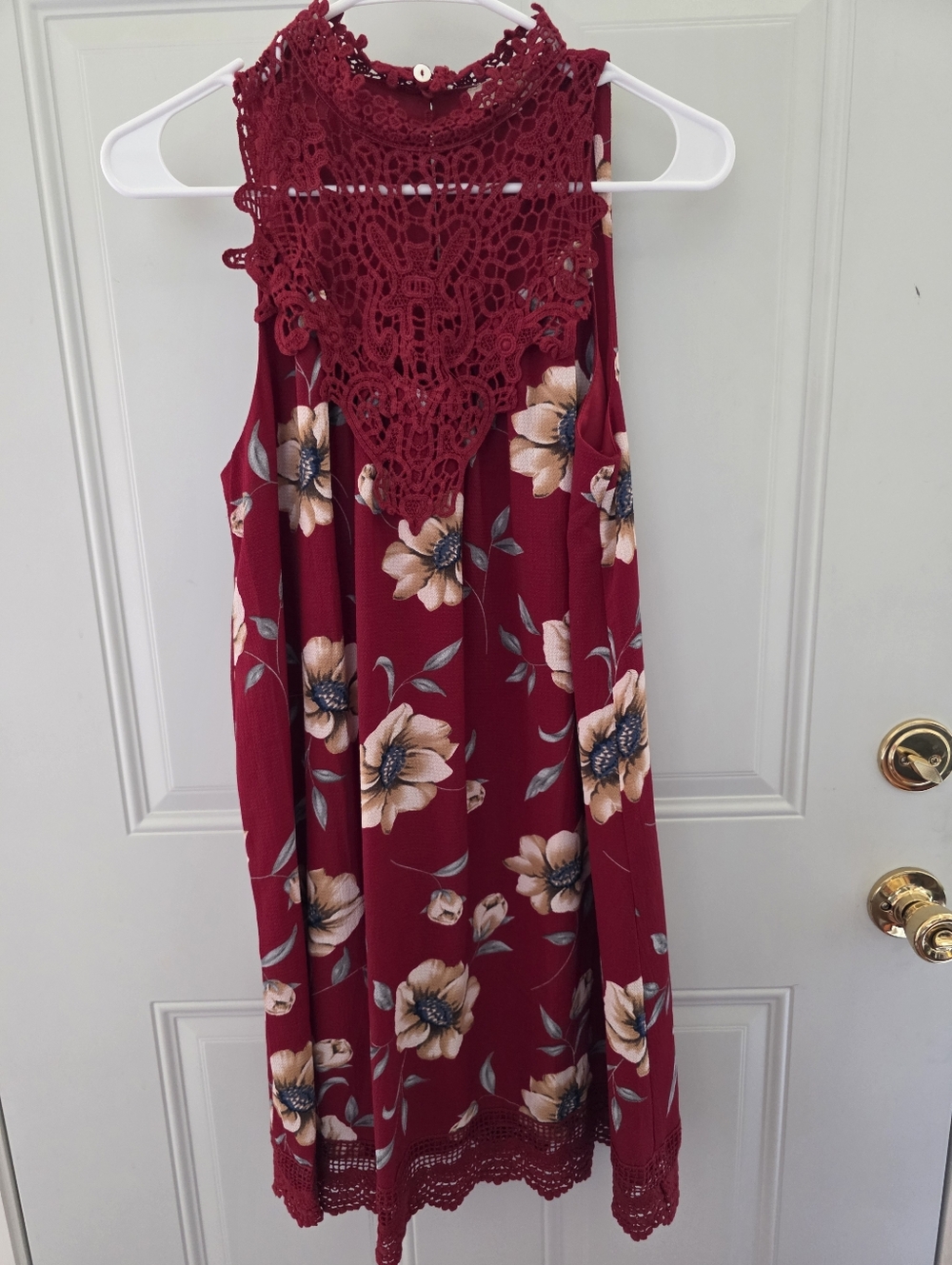Entro Floral Lace Sleeveless Dress Size Small